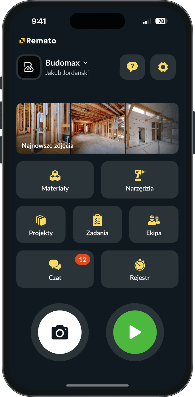 Aplikacja Remato do zarządzania załogą i narzędziami